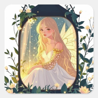 Adesivo Quadrado Série Bullet Journing5 - Terrarium Girl 5