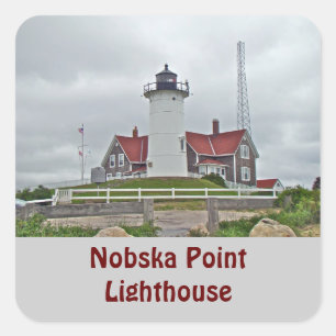 Adesivo Quadrado Série Nobska Point Lighthouse