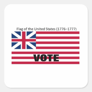 Adesivo Quadrado Série Patriot Flag Hat