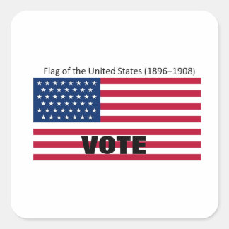 Adesivo Quadrado Série Patriot Flag Hat