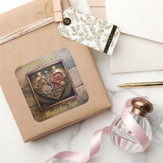 Adesivo Quadrado Séries De Estampas De Coração De Rubies E Ursos