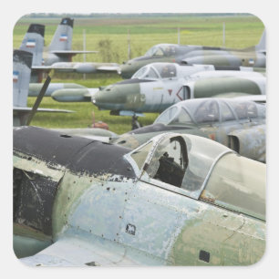Adesivo Quadrado SÉRVIA, Belgrado. Museu Aeronáutico Iugoslavo