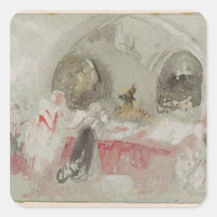 Adesivo Quadrado Serviço de Joseph Mallord William Turner no cha