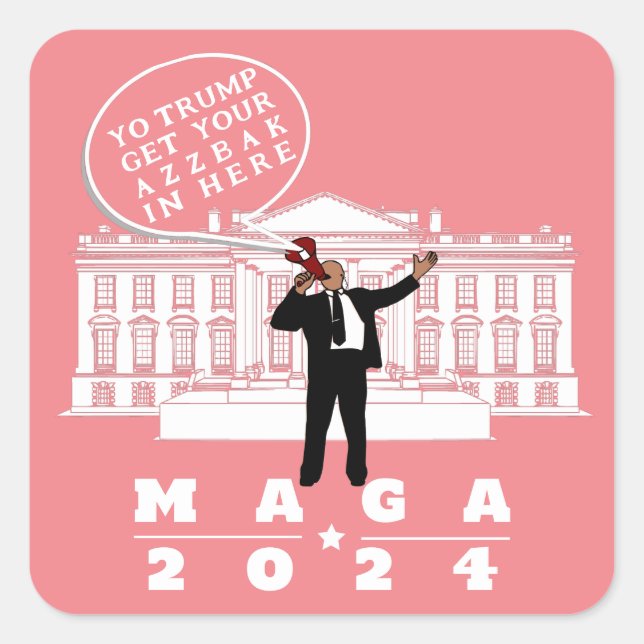 ADESIVO QUADRADO SERVIÇO SEGREDO DE TRUMP (Frente)