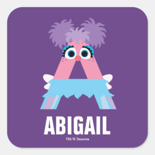 Adesivo Quadrado Sesame Street   A é de Abby