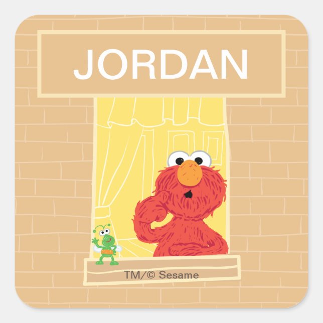 Adesivo Quadrado Sesame Street Apartment Windows Pattern (Frente)