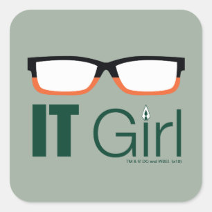 Adesivo Quadrado Seta   ELE vidros da menina gráficos