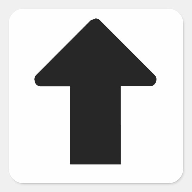 Adesivo Quadrado Seta Preta (Frente)
