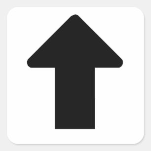 Adesivo Quadrado Seta Preta
