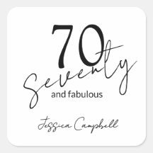 Setenta e Fabuloso Script Preto Aniversário de 70 