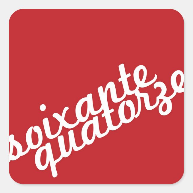 Adesivo Quadrado Setenta e quatro (Frente)