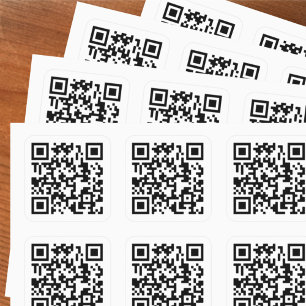 Adesivo Quadrado Seu Código QR Mais Detalhes da Empresa em Grande