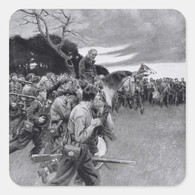 Adesivo Quadrado Seu exército terminou de chorar e soluçar (Frente)