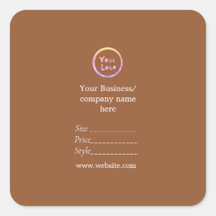 Adesivo Quadrado Seu logotipo de mídia social Código QR