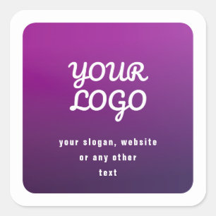 Adesivo Quadrado Seu logotipo e Na moda Luz para Ombre Puro Escuro