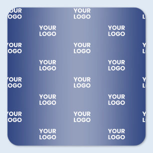 Adesivo Quadrado Seu Logotipo Logotipo Simples Repetitivo Gradiente