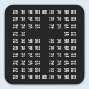 Adesivo Quadrado Seu logotipo ou imagem carregada Padrão Cruzado