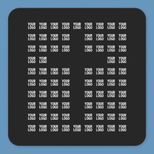 Adesivo Quadrado Seu logotipo ou imagem carregada   Padrão Cruzado