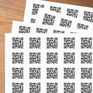 Adesivo Quadrado Seu QR Code Plus Business Details Square Sticker