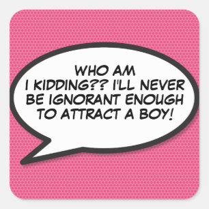 Adesivo Quadrado Seu Retrô de Diversão de Bolhas de Mensagem