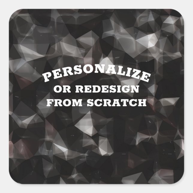 Adesivo Quadrado Seu texto ou Design aqui - Criar um personalizado (Frente)