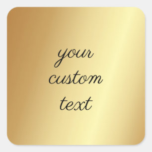 Adesivo Quadrado Seu Texto Personalizado Aqui Modelo Glam Elegante
