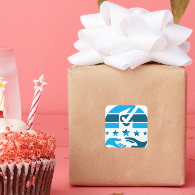 Adesivo Quadrado Seu voto é sua voz (Festa)