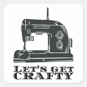 Adesivo Quadrado Sewing - Vamos Obter Artesanato