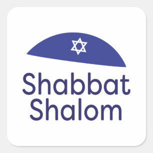 Adesivo Quadrado Shabbat Shalom Sticker