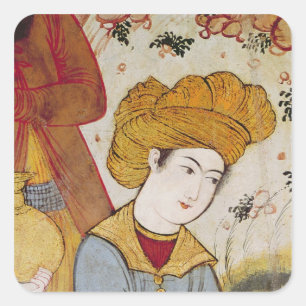 Adesivo Quadrado Shah Abbas mim e um oferecimento do cortesão