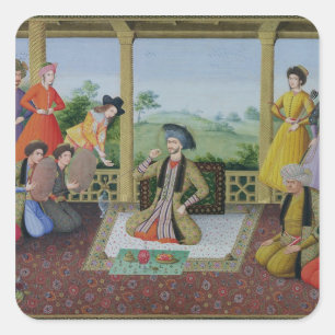Adesivo Quadrado Shah Suleyman II e seus cortesões