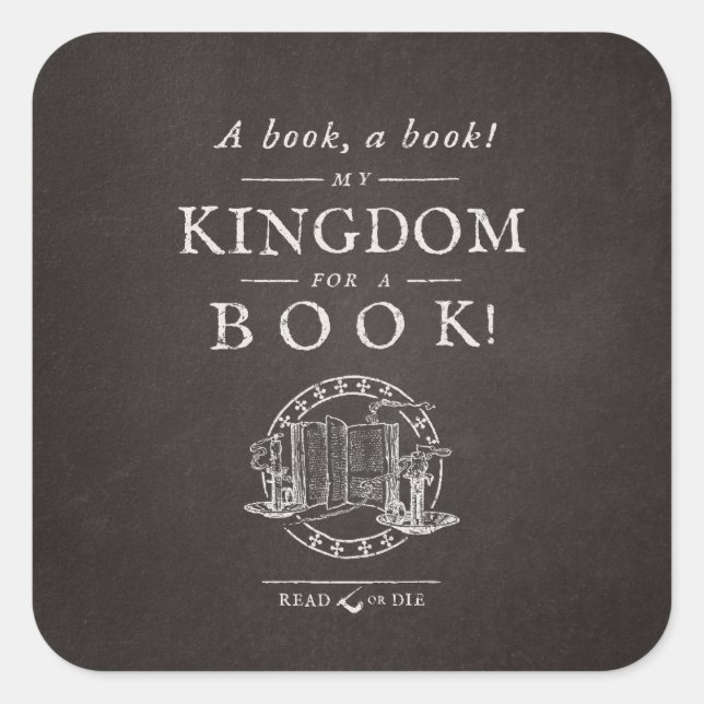 Adesivo Quadrado Shakespeare Citação Encantada (Frente)