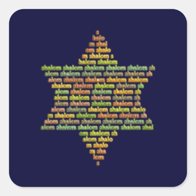 Adesivo Quadrado Shalom (Frente)