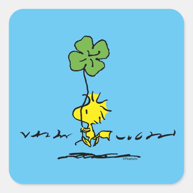 Adesivo Quadrado Shamrock de Carregando de Woodstock (Frente)