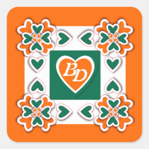 Adesivo Quadrado Shamrock irlandês