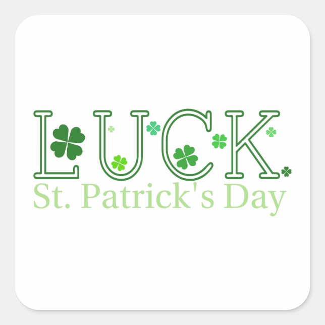 Adesivo Quadrado Shamrocks Irlandês (Frente)