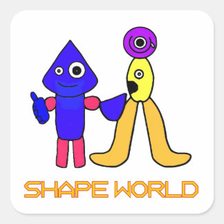 Adesivo Quadrado Shape World