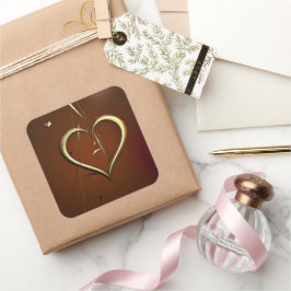 Adesivo Quadrado Shards de Amor de Dourados Sticks