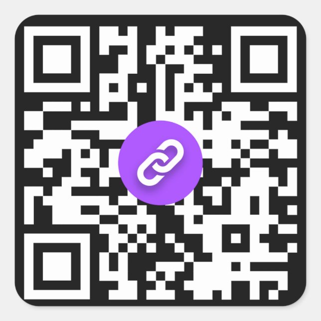 Adesivo Quadrado Shareable QR Code Stickers (Frente)