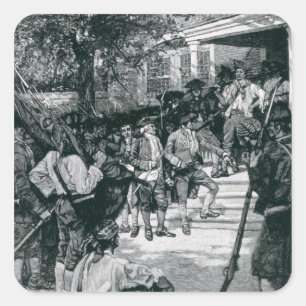 Adesivo Quadrado Shays's Mob em Posse de um Tribunal