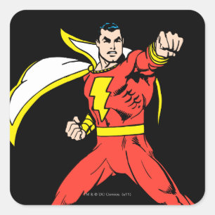 Adesivo Quadrado Shazam Pronta para Lutar