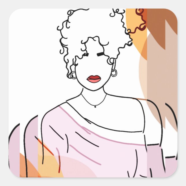 Adesivo Quadrado she -sobreposição (Frente)