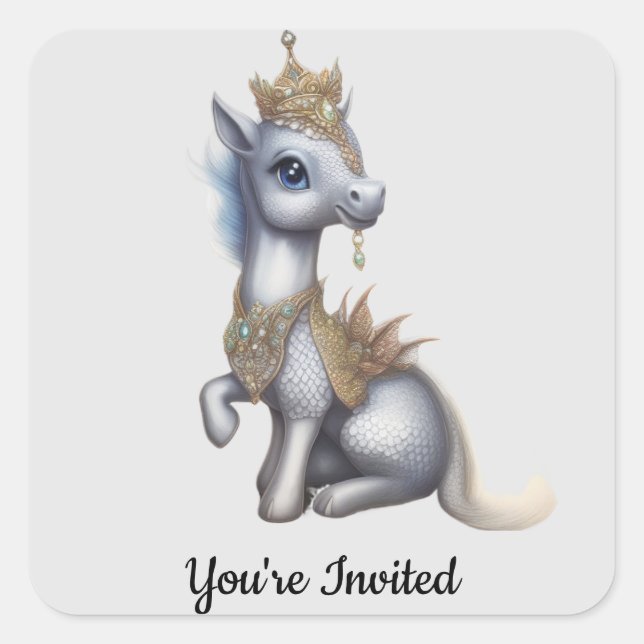 Adesivo Quadrado Shelby the Unicorn Stickers (Frente)