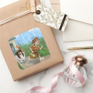 Adesivo Quadrado Sheldon e Davie Adventure