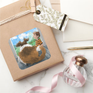 Adesivo Quadrado Sheldon e Davie Relaxing