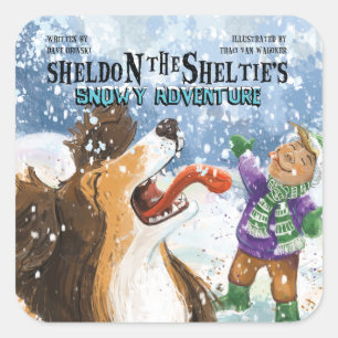 Adesivo Quadrado Sheldon o Sheltie
