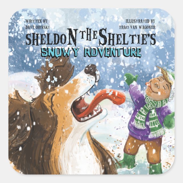 Adesivo Quadrado Sheldon o Sheltie (Frente)