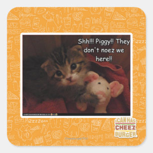 Adesivo Quadrado Shh!!! Leitão!!