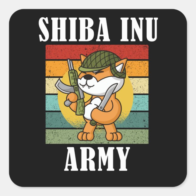 Adesivo Quadrado Shiba Inu Moin Shib Token Hodl Para Lua (Frente)