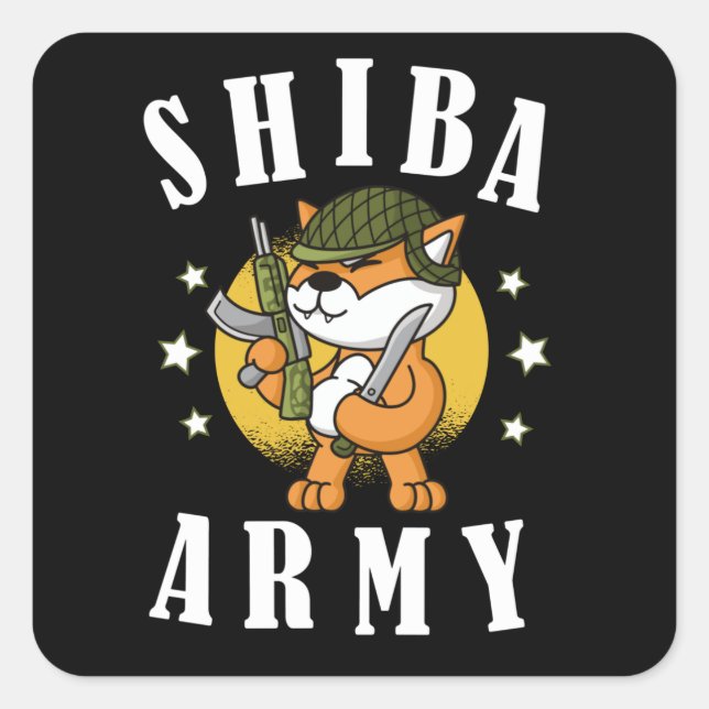 Adesivo Quadrado Shiba Inu Moin Shib Token Hodl Para Lua (Frente)